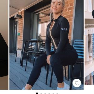 Tala Long sleeve zip up crop top